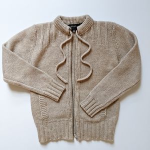 Vintage pure wool zip sweater